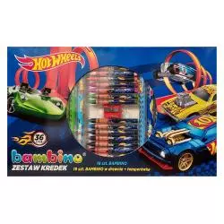 KREDKI BAMBINO 36 SZTUK + TEMPERÓWKA HOT WHEELS 3+