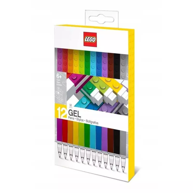 DŁUGOPISY ŻELOWE 12 KOLORÓW LEGO 51639 - Lego