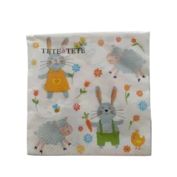 SERWETKI WIELKANOCNE KRÓLICZKI BARANKI WIOSNA 20 SZT