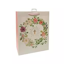 TOREBKA PREZENTOWA PIERWSZA KOMUNIA ŚWIĘTA KWIATY M