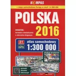 ATLAS SAMOCHODOWY POLSKA 2016 1:300 000