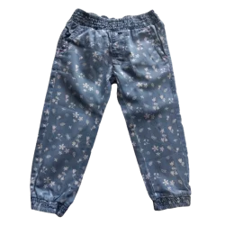 BAWEŁNIANE SPODNIE DZIEWCZĘCE KWIATY 98CM COOL CLUB II GATUNEK