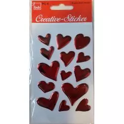 NAKLEJKI METALICZNE SERCA