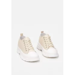 BEŻOWE TRAMPKI ROZMIAR 39 II GATUNEK