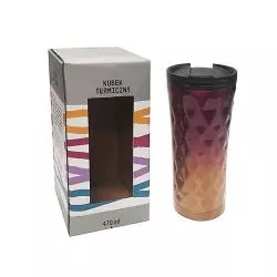 KUBEK TERMICZNY 470ML RÓŻOWY - Panon