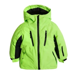 KURTKA NARCIARSKA CHŁOPIĘCA NEONOWY ZIELONY 128 CM COOL CLUB II GATUNEK