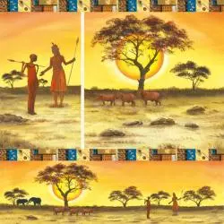 SERWETKA RYŻOWA ZACHÓD SŁOŃCA