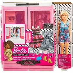 GARDEROBA BARBIE ZESTAW Z LALKĄ I AKCESORIAMI 3+
