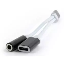 ADAPTER USB TYPE-C - AUDIO MINIJACK+USB TYPE-C15CM GEMBIRD