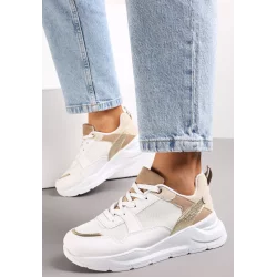 BIAŁE SNEAKERSY NA PLATFORMIE PRZED KOSTKE ROZMIAR 40
