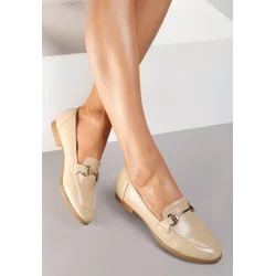BEŻOWE MOKASYNY ROZMIAR 38