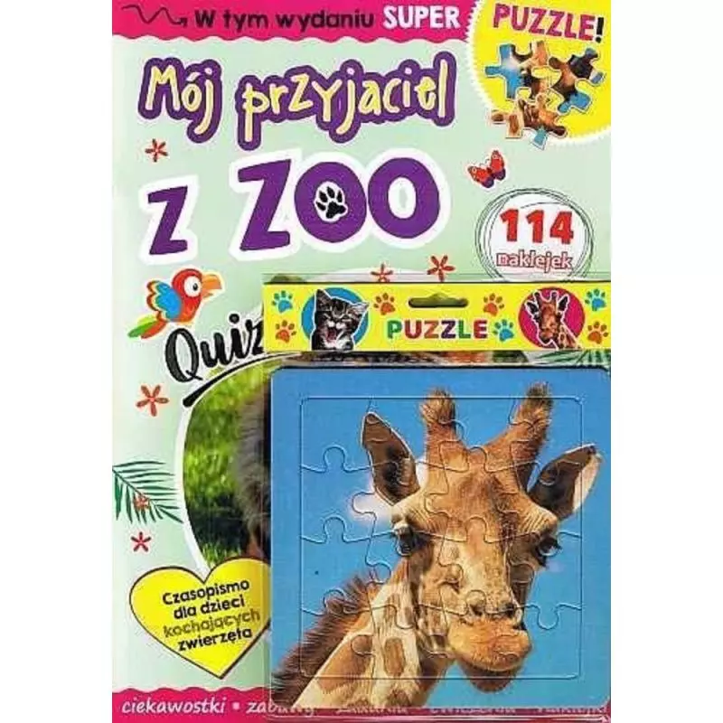 MÓJ PRZYJACIEL Z ZOO + PUZZLE - o-press