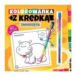 KOLOROWANKA Z KREDKĄ ZWIERZĘTA - Wydawnictwo Pryzmat