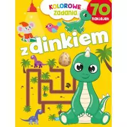 KOLOROWE ZADANIA Z DINKIEM. KSIĄŻECZKA Z NAKLEJKAMI