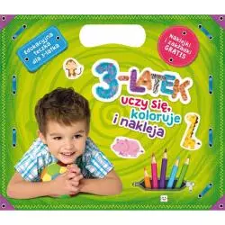 3-LATEK UCZY SIĘ KOLORUJE I NAKLEJA EDUKACYJNA TECZKA DLA 3-LATKA