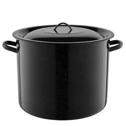 GARNEK EMALIOWANY GŁADKI Z POKRYWKĄ 32 CM 20 L EMALIA PLESZEW II GATUNEK