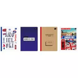 ZESZYT W KRATKĘ Z MARGINESEM 60 KARTEK A5 JĘZYK ANGIELSKI