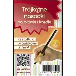 NASADKI TRÓJKĄTNE NA OŁÓWKI I KREDKI KORYGUJĄCE NIEPRAWIDŁOWY UCHWYT 2 SZTUKI