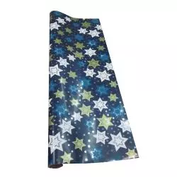 PAPIER OZDOBNY DO PAKOWANIA PREZENTÓW GWIAZDKI 150 X 70 CM