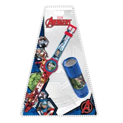 ZEGAREK CYFROWY I LATARKA LED AVENGERS 3+
