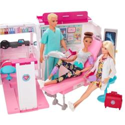 BARBIE I KEN MOBILNA KARETKA Z 2 LALKAMI I AKCESORIAMI 3+ - Mattel