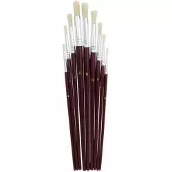 PĘDZLE AKWARELOWE OKRĄGŁE 9 SZT.