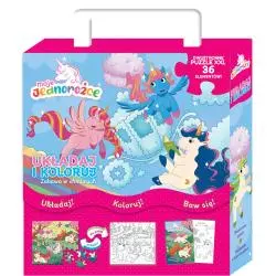 MOJE JEDNOROŻCE. UKŁADAJ I KOLORUJ