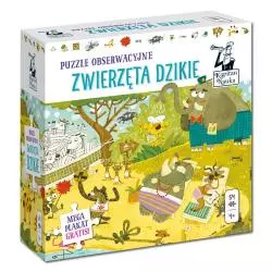 ZWIERZĘTA DZIKIE PUZZLE OBSERWACYJNE 54 ELEMENTY KAPITAN NAUKA 4+