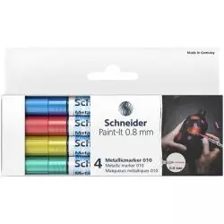 MARKERY AKRYLOWE PAINT-IT METALLIC 4 SZTUKI SCHNEIDER