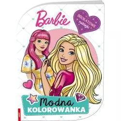 BARBIE. MODNA KOLOROWANKA Z BROKATOWYMI NAKLEJKAMI