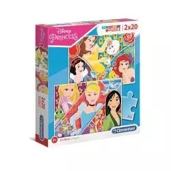 DISNEY KSIĘŻNICZKI PUZZLE 2X20 ELEMENTÓW CLEMENTONI 3+