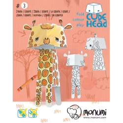 ŻYRAFA CUBE HEAD ZŁÓŻ I POKOLORUJ 5+