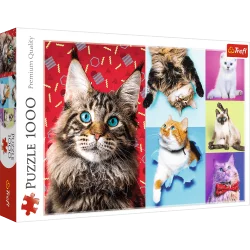 WESOŁE KOTY PUZZLE 1000 ELEMENTÓW TREFL 10+