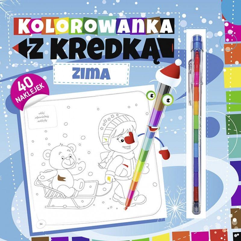 KOLOROWANKA Z KREDKĄ ZIMA - Wydawnictwo Pryzmat