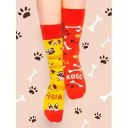 SKARPETY KOLOROWE DŁUGIE PSIA KOŚĆ ROZMIAR 35-38