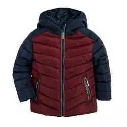 KURTKA ZIMOWA CHŁOPIĘCA Z KAPTUREM BORDOWO GRANATOWA 158 CM COOL CLUB