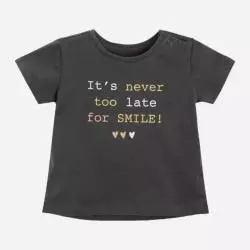 KOSZULKA NIEMOWLĘCA DLA DZIEWCZYNKI IT'S NEVER TOO LATE FOR SMILE! 98 CM COOL CLUB