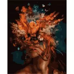 MALOWANIE PO NUMERACH MASKA KWIATOWA 40X50 CM