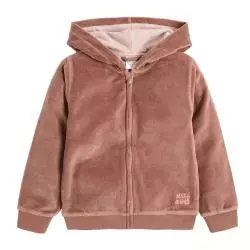 WELUROWA BLUZA DZIEWCZĘCA Z KAPTUREM ROZPINANA 128 CM COOL CLUB