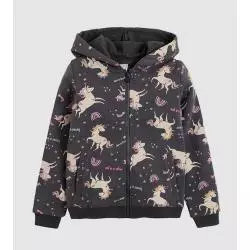 BLUZA DZIEWCZĘCA Z KAPTUREM ROZSUWANA JEDNOROŻCE 104 CM COOL CLUB