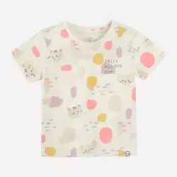 KOSZULKA DZIEWCZĘCA Z KRÓTKIM RĘKAWEM KOTKI 128 CM COOL CLUB