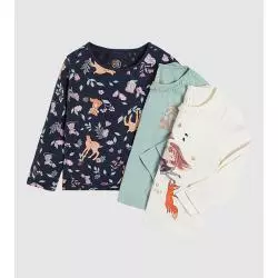 BLUZKI DZIEWCZĘCE Z DŁUGIM RĘKAWEM 3-PACK 122 CM COOL CLUB