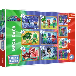DZIELNI PIDŻAMERSI PUZZLE 10W1 MEGAPACK 4+