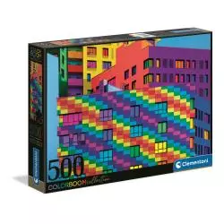 COLOR BOOM KWADRATY PUZZLE 500 ELEMENTÓW CLEMENTONI 9+
