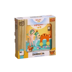 KSIĄŻECZKA DREWNIANA POZNAJ ZWIERZĘTA BOBASKI I MIŚ TREFL 6M+