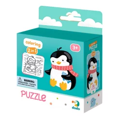 PINGWINEK PUZZLE Z KOLOROWANKĄ 16 ELEMENTÓW 3+