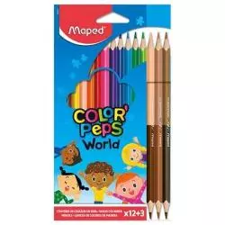 KREDKI TRÓJKĄTNE COLORPEPS WORLD 18 KOLORÓW MAPED