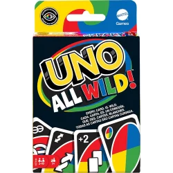 UNO ALL WILD! DZIKIE KARTY GRA KARCIANA 7+