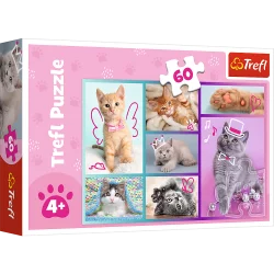 SŁODKIE KOCIAKI PUZZLE 60 ELEMENTÓW TREFL 4+