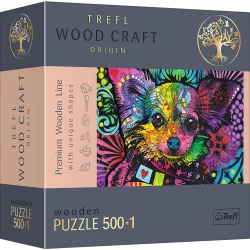 KOLOROWY SZCZENIAK PUZZLE DREWNIANE 501 ELEMENTÓW 9+